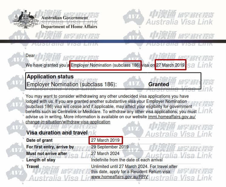 澳洲移民成功案例: 客戶僱主擔保簽證順利提名